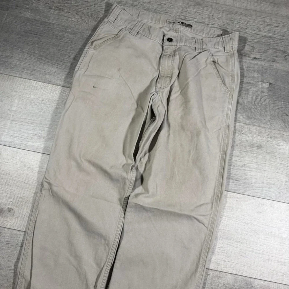 Vintage 2000 sort of baggy‎ tan carharrt relaxed, fit cargo work pants 34x30